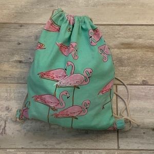 Flamingo drawstring bag